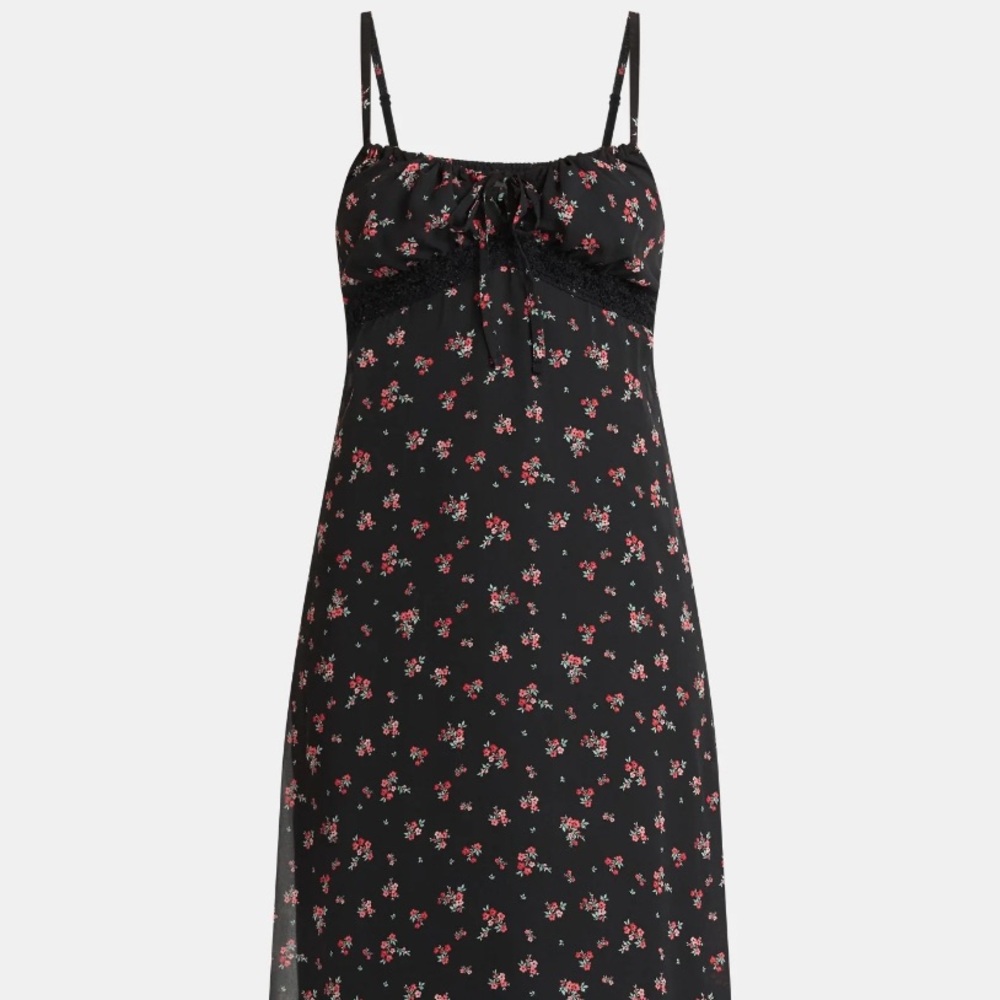 No Boundaries Maxi Dress with Lace Trim